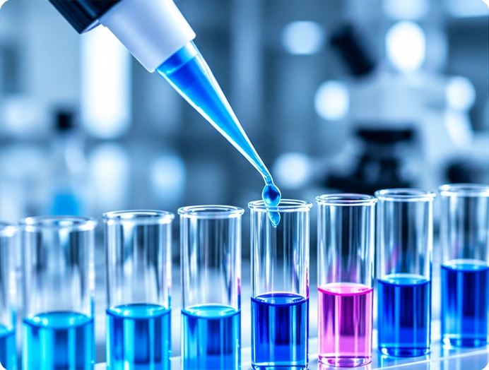 Scientist handling samples in a laboratory